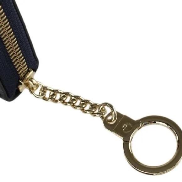 EUC Kate Spade Navy Floral Wallet with Gold Hardware - Picture 6 of 6